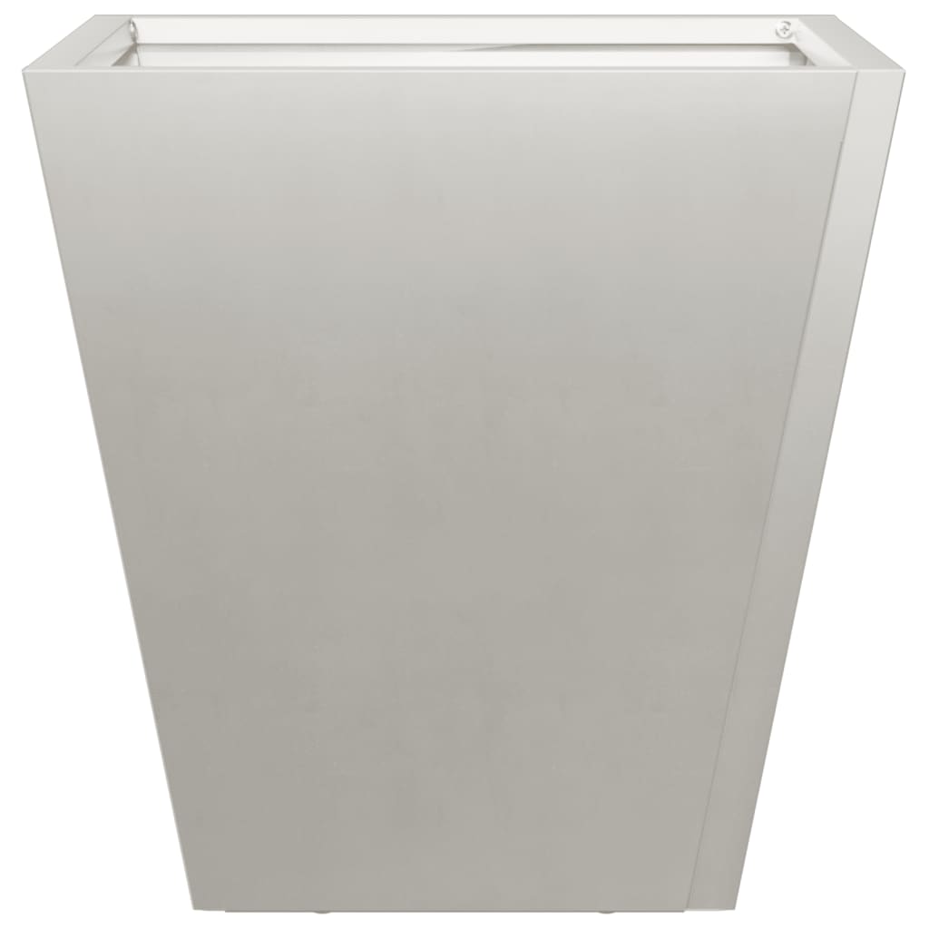 Vaso per fioriera aiuola rialzata piante fiori giardino terrazze set da 2 30 x 30 x 30 cm acciaio inox grigio chiaro 02_0038921