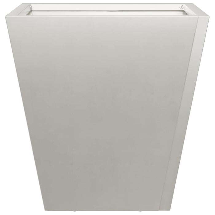 Vaso per fioriera aiuola rialzata piante fiori giardino terrazze set da 2 30 x 30 x 30 cm acciaio inox grigio chiaro 02_0038921