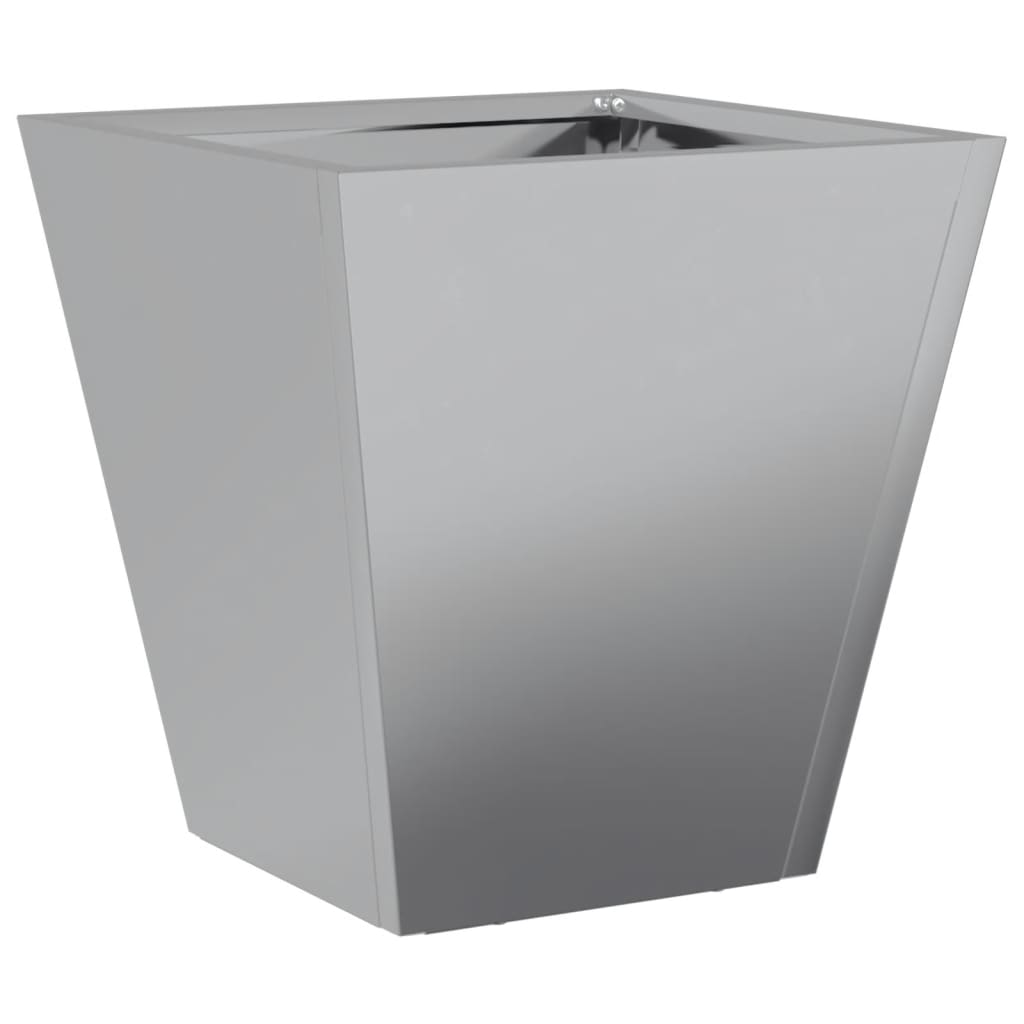 Fioriera aiuola rialzata vassoio piante fiori terrazza giardino 30 x 30 x 30 cm acciaio zincato grigio 02_0037491