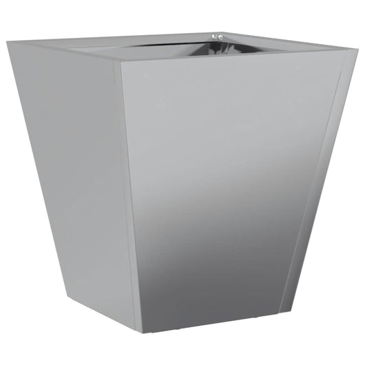 Fioriera aiuola rialzata vassoio piante fiori terrazza giardino 30 x 30 x 30 cm acciaio zincato grigio 02_0037491