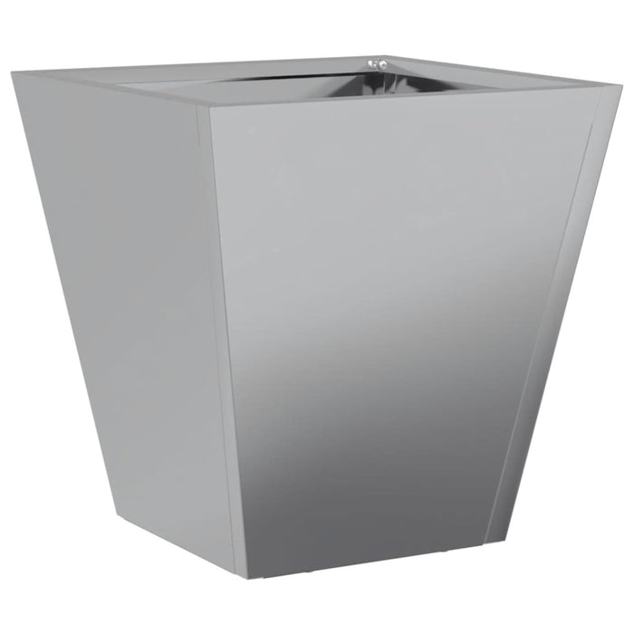 Fioriera aiuola rialzata vassoio piante fiori terrazza giardino 30 x 30 x 30 cm acciaio zincato grigio 02_0037491