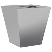 Fioriera aiuola rialzata vassoio piante fiori terrazza giardino 30 x 30 x 30 cm acciaio zincato grigio 02_0037491