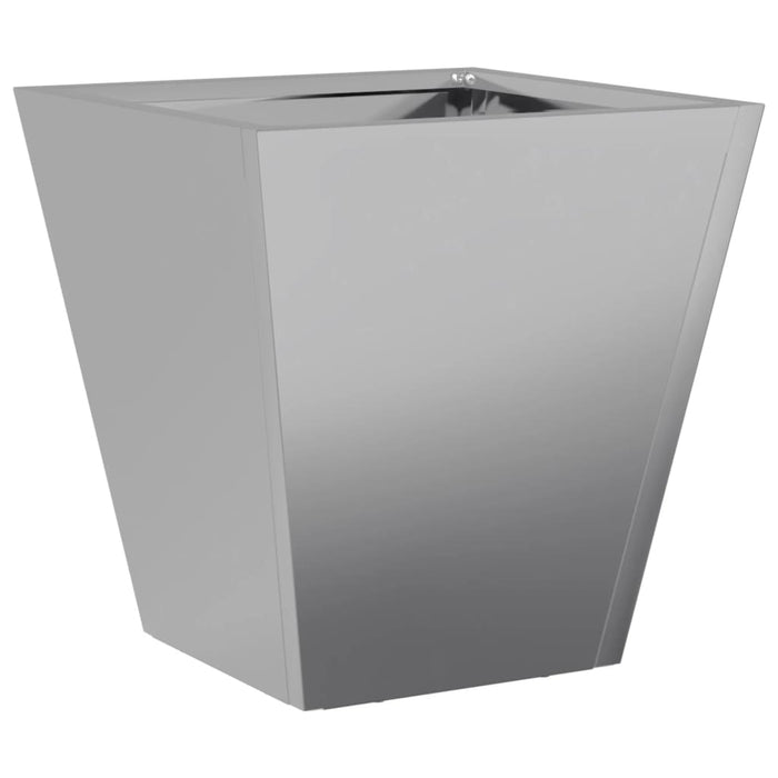 Fioriera aiuola rialzata vassoio piante fiori terrazza giardino 30 x 30 x 30 cm acciaio zincato grigio 02_0037491