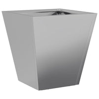 Vaso per fioriera aiuola rialzata piante fiori giardino terrazze set da 2 30 x 30 x 30 cm acciaio zincato grigio 02_0038920