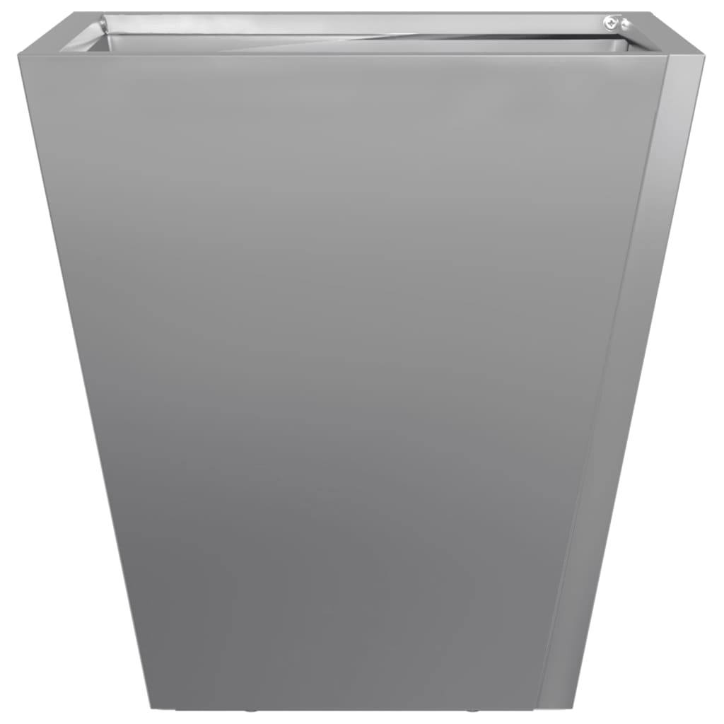 Vaso per fioriera aiuola rialzata piante fiori giardino terrazze set da 2 30 x 30 x 30 cm acciaio zincato grigio 02_0038920