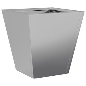 Vaso per fioriera aiuola rialzata piante fiori giardino terrazze set da 2 30 x 30 x 30 cm acciaio zincato grigio 02_0038920