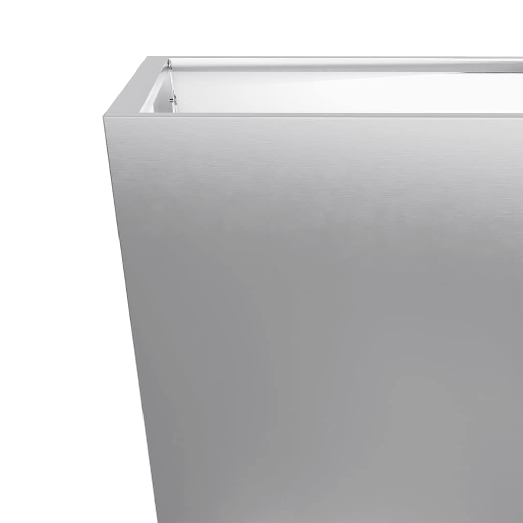 Fioriere da Giardino 2 pz 30x30x30 Grigie in Acciaio Zincato 851049