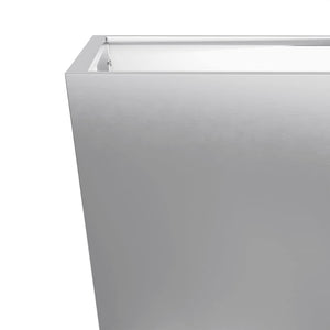 Fioriere da Giardino 2 pz 30x30x30 Grigie in Acciaio Zincato