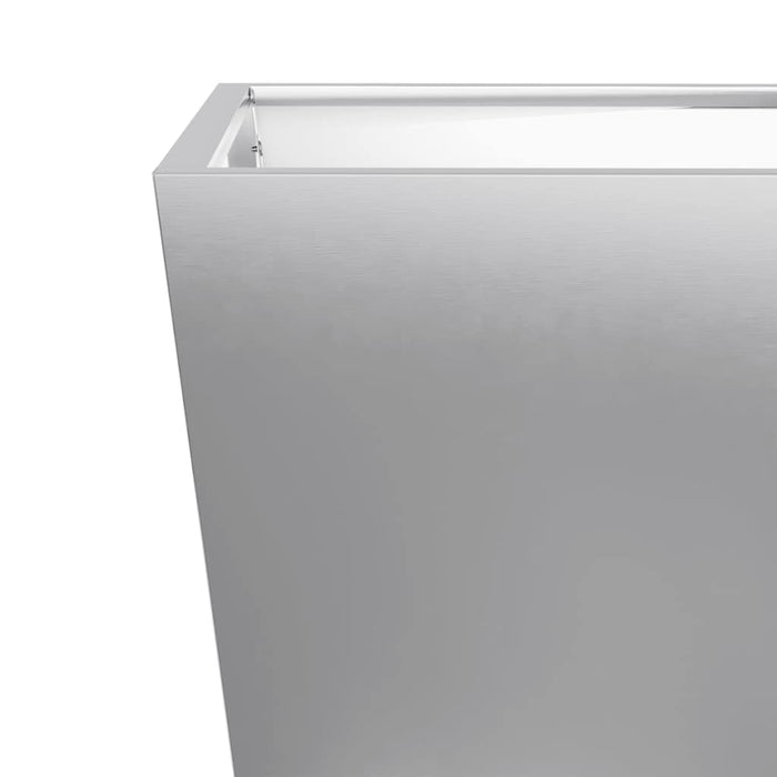 Fioriere da Giardino 2 pz 30x30x30 Grigie in Acciaio Zincato