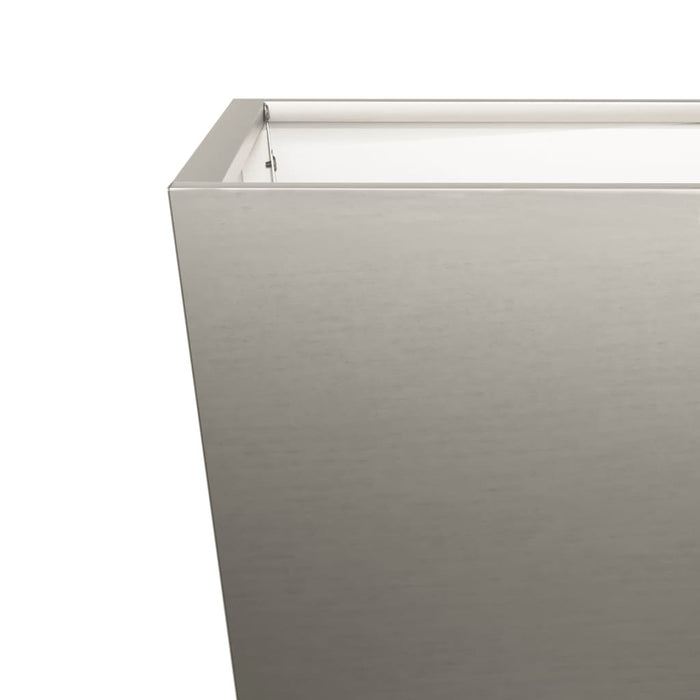 Vassoio per fioriera aiuola rialzata piante fiori terrazzo giardino 30 x 30 x 30 cm acciaio corten Marrone 02_0037488