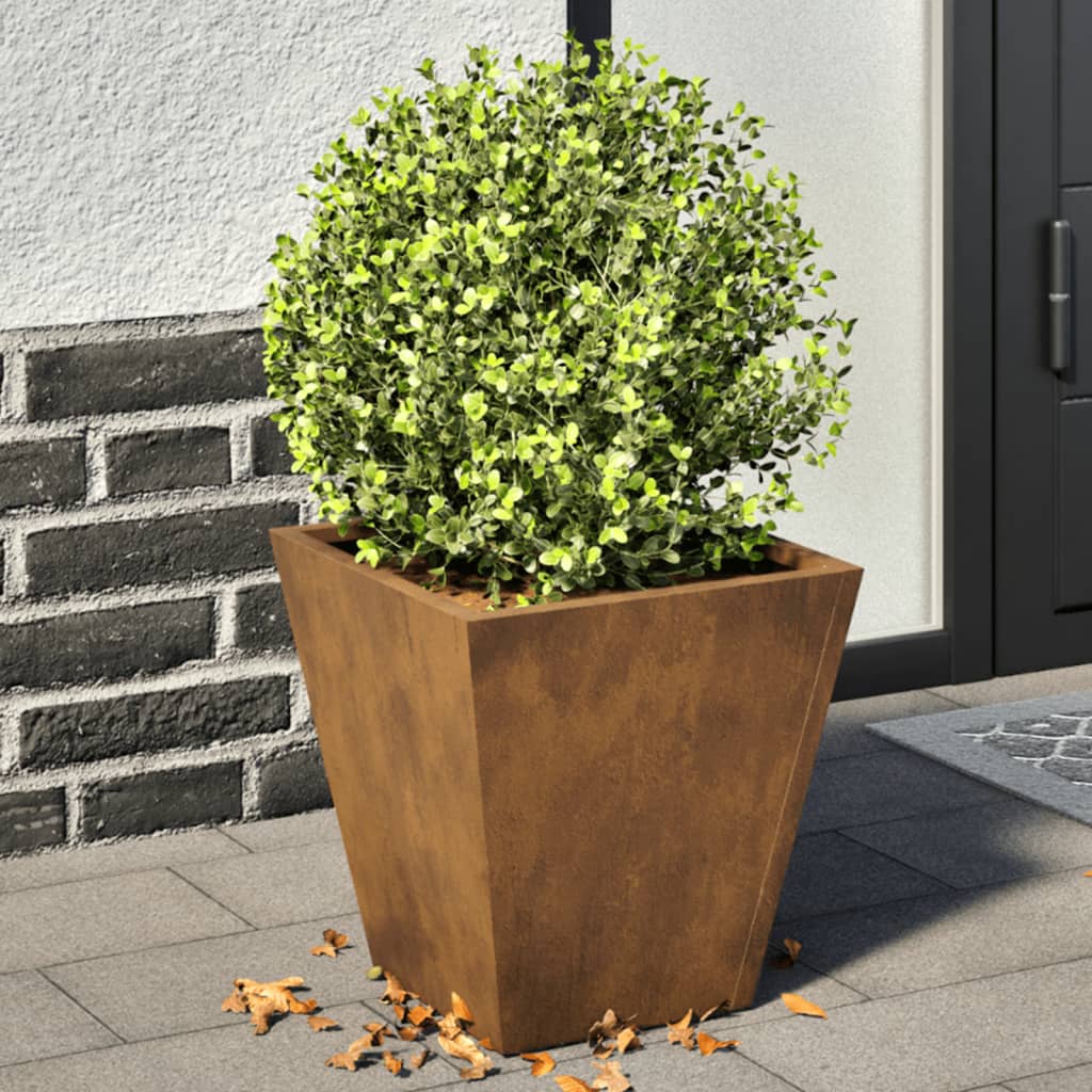 Fioriere da Giardino 2 pz 30x30x30 cm in Acciaio Corten 851051