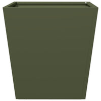 Fioriera da Giardino Verde Oliva 40x40x40 cm in Acciaio 851058