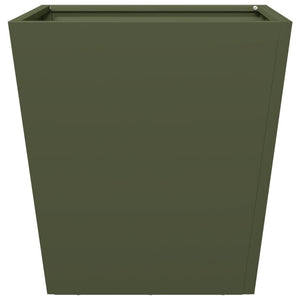 Fioriera da Giardino Verde Oliva 40x40x40 cm in Acciaio 851058
