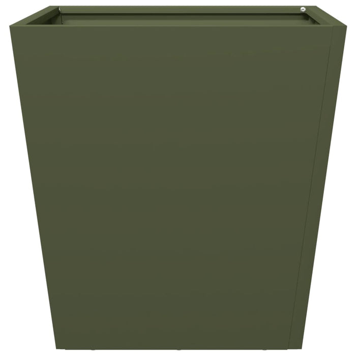 vidaXL Fioriera da Giardino Verde Oliva 40x40x40 cm in Acciaio