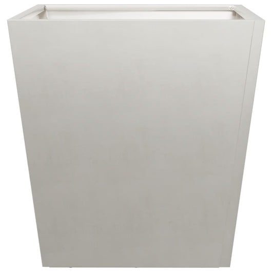Vassoio per fioriera aiuola rialzata piante fiori terrazzo giardino 40 x 40 x 40 cm acciaio inox grigio chiaro 02_0037547