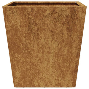 Vassoio per fioriera aiuola rialzata piante fiori terrazzo giardino 40 x 40 x 40 cm acciaio corten Marrone 02_0037543
