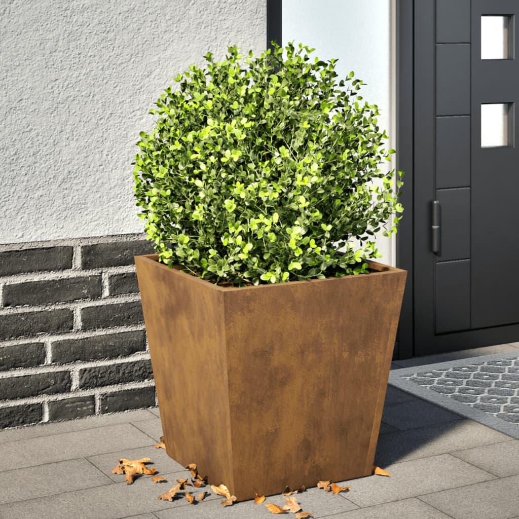 Fioriera da Giardino 40x40x40 cm in Acciaio Corten 851064