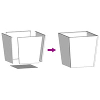 Fioriera da Giardino-Vaso da Esterno-Contenitore per Piante Nera 50x50x50 cm in Acciaio 547982