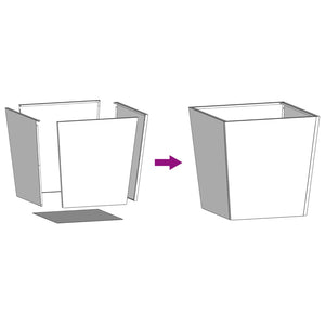 Fioriera da Giardino-Vaso da Esterno-Contenitore per Piante Nera 50x50x50 cm in Acciaio 547982