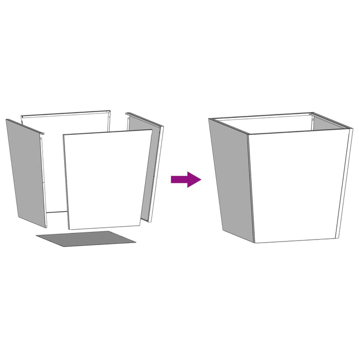 Fioriera da Giardino-Vaso da Esterno-Contenitore per Piante Nera 50x50x50 cm in Acciaio 547982