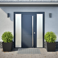 Fioriere da Giardino 2 pz Nere 50x50x50 cm in Acciaio 851067