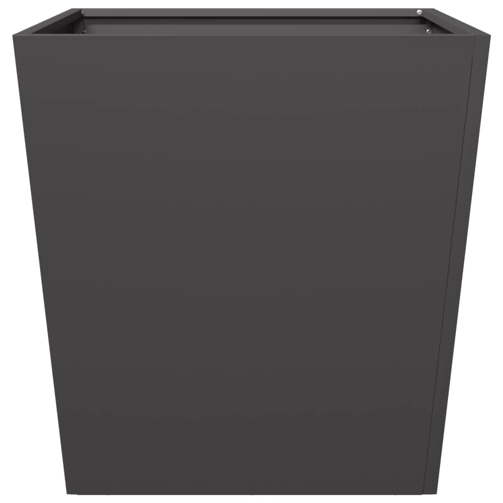Vaso per fioriera aiuola rialzata piante fiori giardino terrazze set da 2 50 x 50 x 50 cm acciaio nero 02_0038990