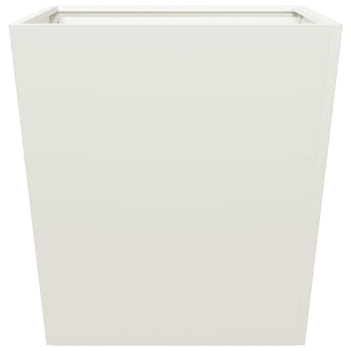Vaso per fioriera aiuola rialzata piante fiori giardino terrazze set da 2 50 x 50 x 50 cm acciaio bianco 02_0038989