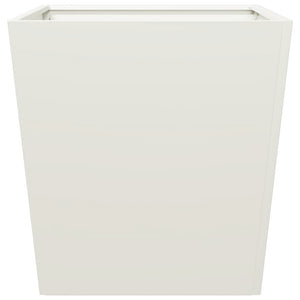 Vaso per fioriera aiuola rialzata piante fiori giardino terrazze set da 2 50 x 50 x 50 cm acciaio bianco 02_0038989