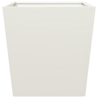 Fioriere da Giardino 2 pz Bianche 50x50x50 cm in Acciaio 851069