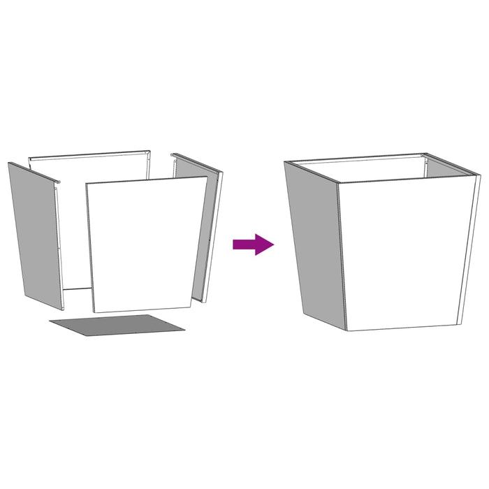 Fioriere da Giardino 2 pz Bianche 50x50x50 cm in Acciaio