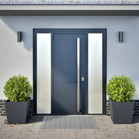 Fioriere da Giardino 2 pz Antracite 50x50x50 cm in Acciaio 851071