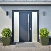 vidaXL Fioriere da Giardino 2 pz Verde Oliva 50x50x50 cm in Acciaio