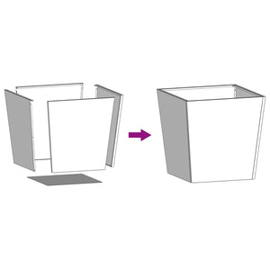 Vassoio per fioriera aiuola rialzata piante fiori terrazzo giardino 50 x 50 x 50 cm acciaio inox grigio chiaro 02_0037661