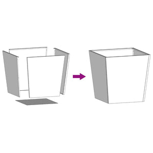 Fioriera da Giardino-Vaso da Esterno 50x50x50 cm in Acciaio Zincato 566996