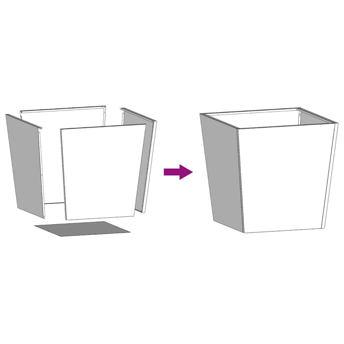 Fioriera da Giardino-Vaso da Esterno 50x50x50 cm in Acciaio Zincato 566996