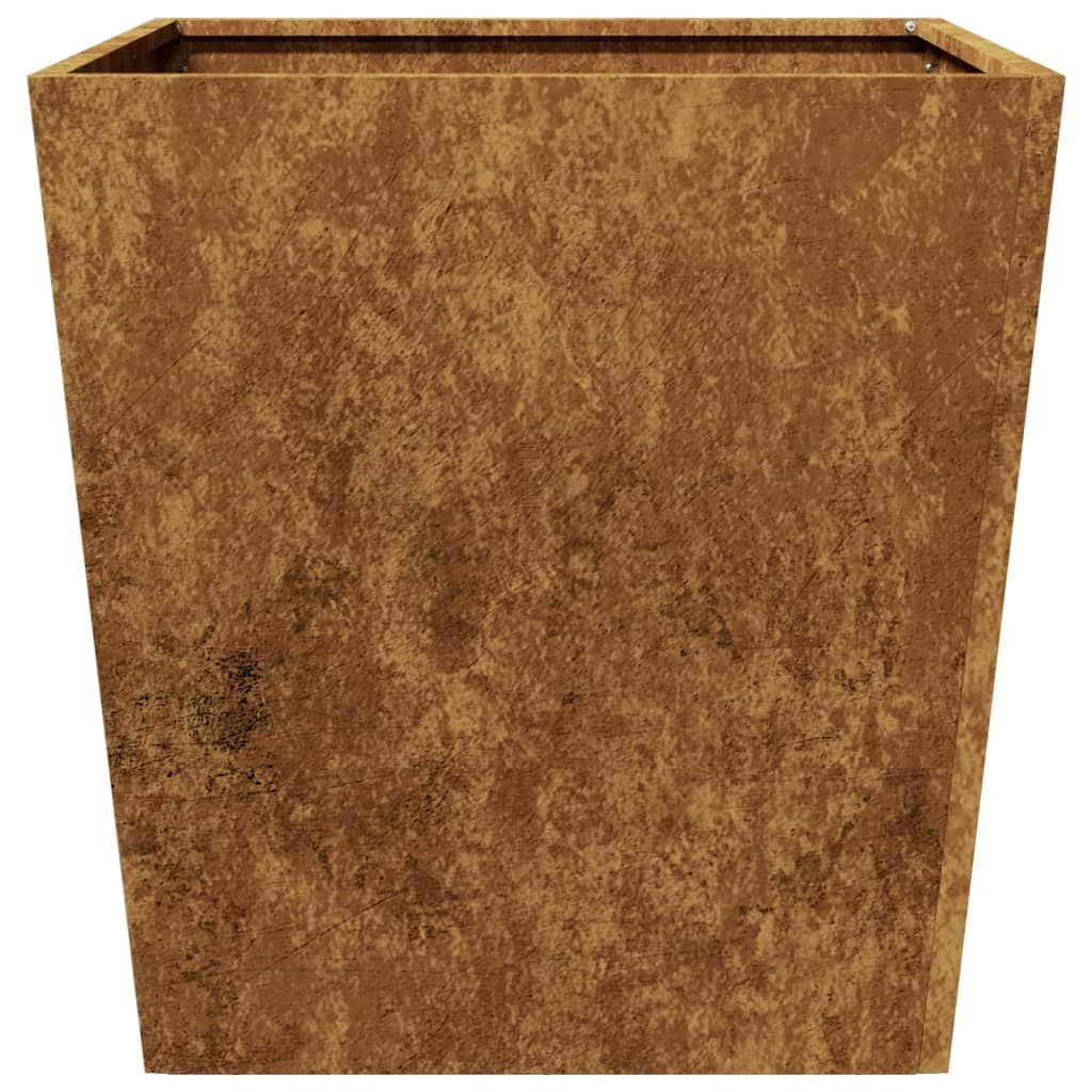 Vaso per fioriera aiuola rialzata piante fiori giardino terrazze set da 2 50 x 50 x 50 cm acciaio corten Marrone 02_0038991