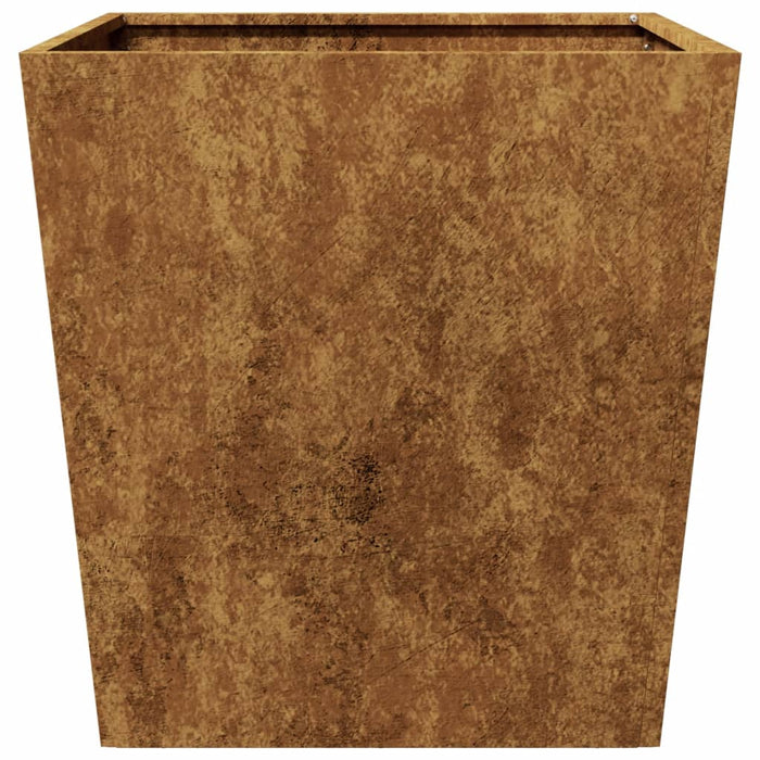 Vaso per fioriera aiuola rialzata piante fiori giardino terrazze set da 2 50 x 50 x 50 cm acciaio corten Marrone 02_0038991