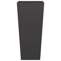 Fioriera da Giardino Nera 35x35x75 cm in Acciaio