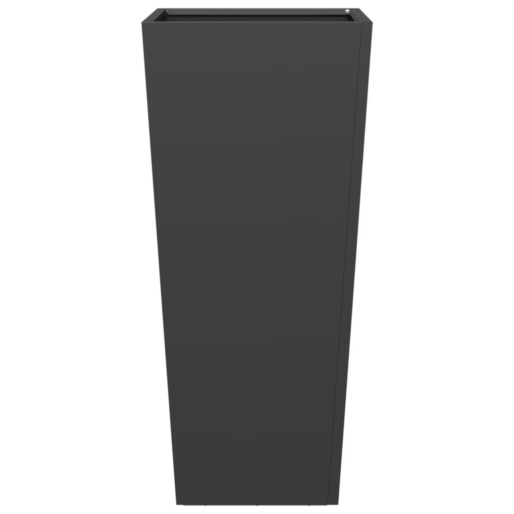 Fioriera da Giardino Nera 35x35x75 cm in Acciaio 851080