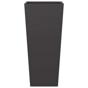 Fioriera da Giardino Nera 35x35x75 cm in Acciaio 851080