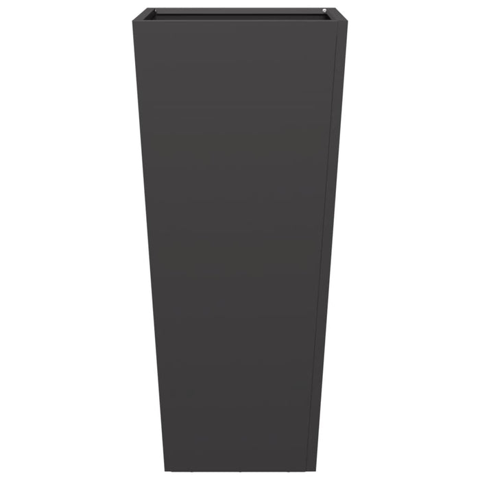 Fioriera da Giardino Nera 35x35x75 cm in Acciaio