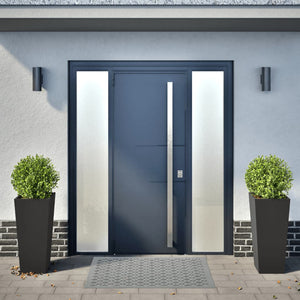 Fioriere da Giardino 2 pz Nere 35x35x75 cm in Acciaio