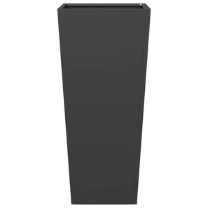 Fioriere da Giardino 2 pz Nere 35x35x75 cm in Acciaio 851081