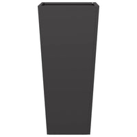 Fioriere da Giardino 2 pz Nere 35x35x75 cm in Acciaio