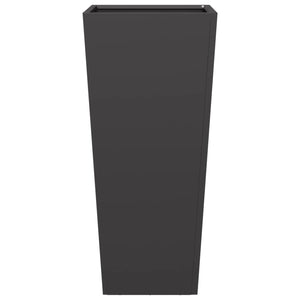 Fioriere da Giardino 2 pz Nere 35x35x75 cm in Acciaio