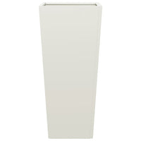 Fioriere da Giardino 2 pz Bianche 35x35x75 cm in Acciaio 851083