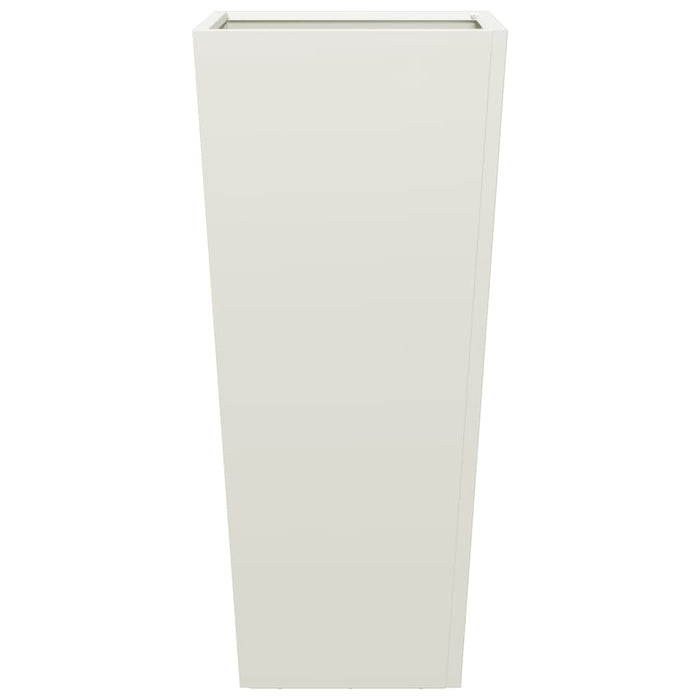 Vaso rialzato per fioriere piante fiori giardino terrazze set da 2 35 x 35 x 75 cm acciaio bianco 02_0038940