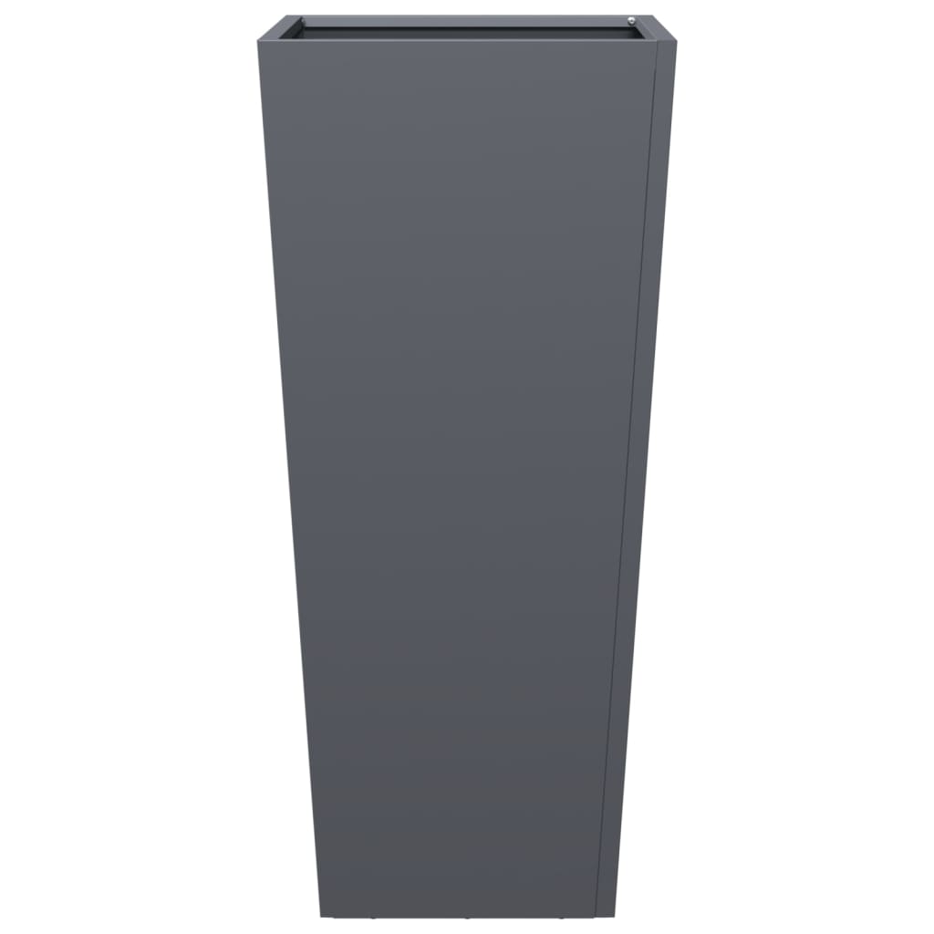 Fioriera da Giardino Antracite 35x35x75 cm in Acciaio 851084