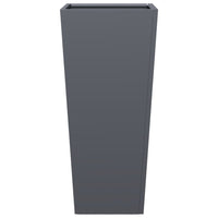 Fioriera da Giardino Antracite 35x35x75 cm in Acciaio 851084