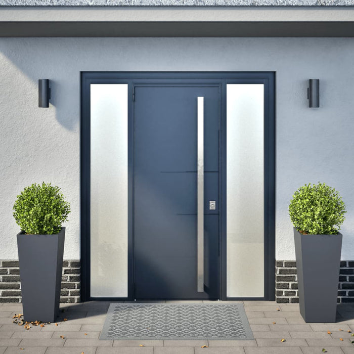 vidaXL Fioriere da Giardino 2 pz Antracite 35x35x75 cm in Acciaio